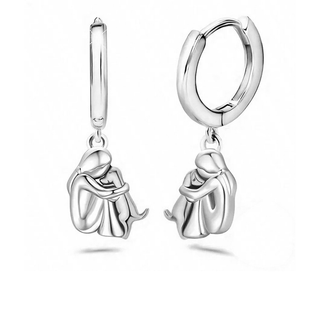 Collier Pendentif Câlin avec Boucles d'Oreilles Bonus – Offre Limitée