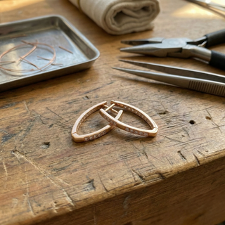 Boucles d'Oreilles Élégantes en Zirconia Dorée
