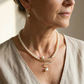 Ensemble de Bijoux Élégant avec Perles