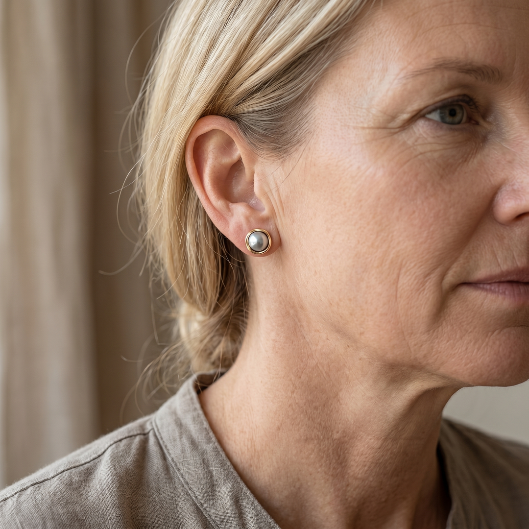 Boucles d'Oreilles Élégantes en Perle Noire