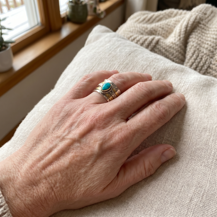 Azzurra™ - Bague Déclaration avec Turquoise Ovale