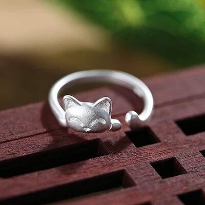Bague Vintage en Argent Kitty
