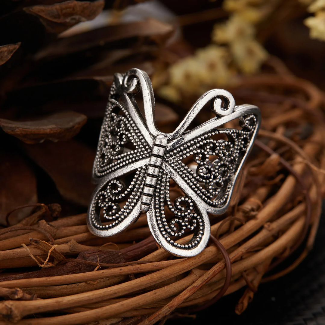 Bague en Argent Vintage Papillon