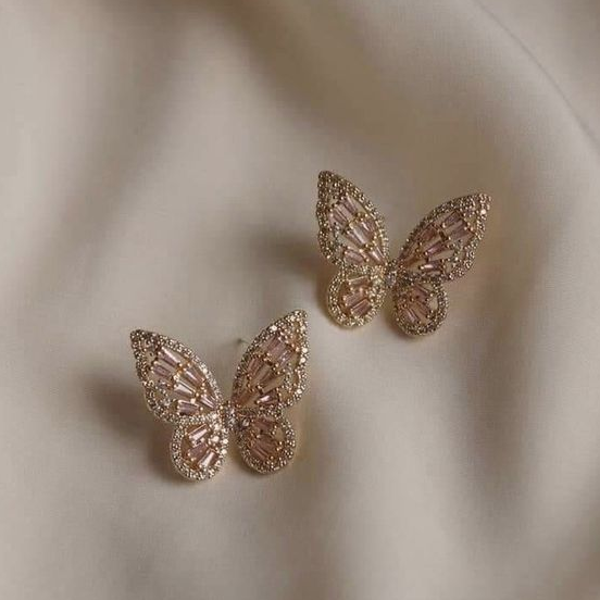 Boucles d'oreilles papillon vintage éclatantes