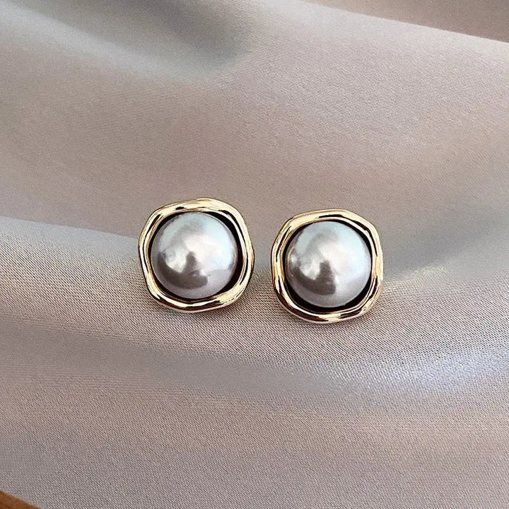 Boucles d'oreilles en perles noires de luxe