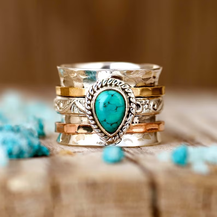Azzurra™ - Bague Déclaration avec Turquoise Ovale