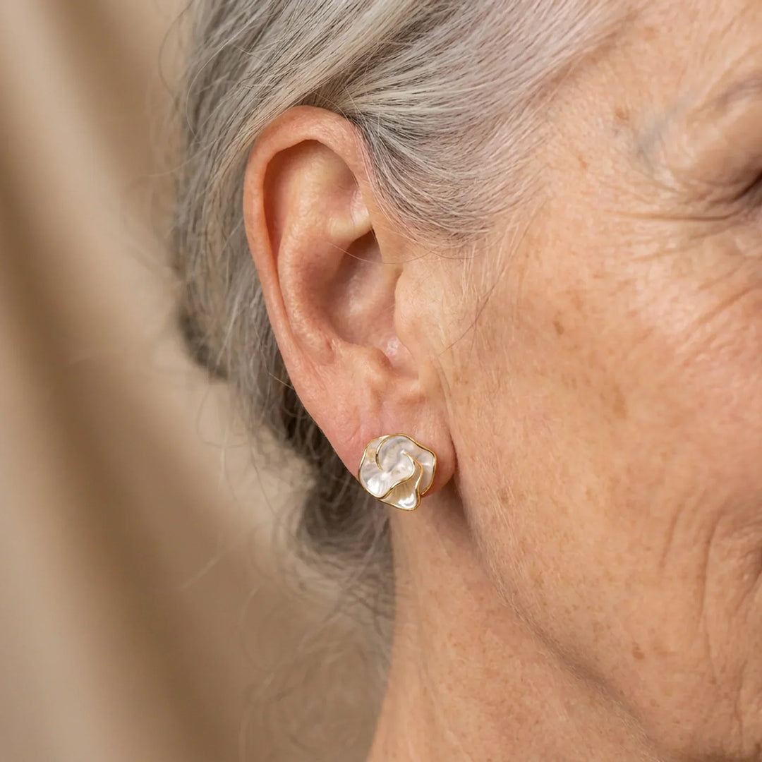 Boucles d'Oreilles Fleur de Perle