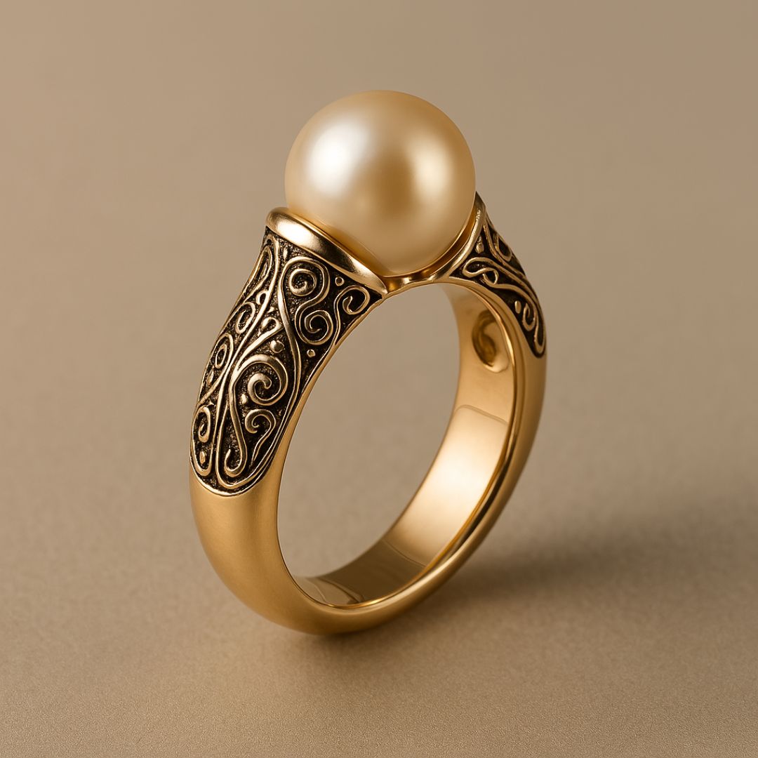 Bague Vintage en Perles et Or Intemporel