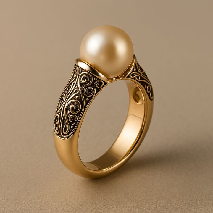 Bague Vintage en Perles et Or Intemporel