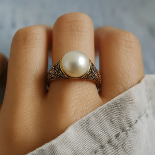 Bague Vintage en Perles et Or Intemporel