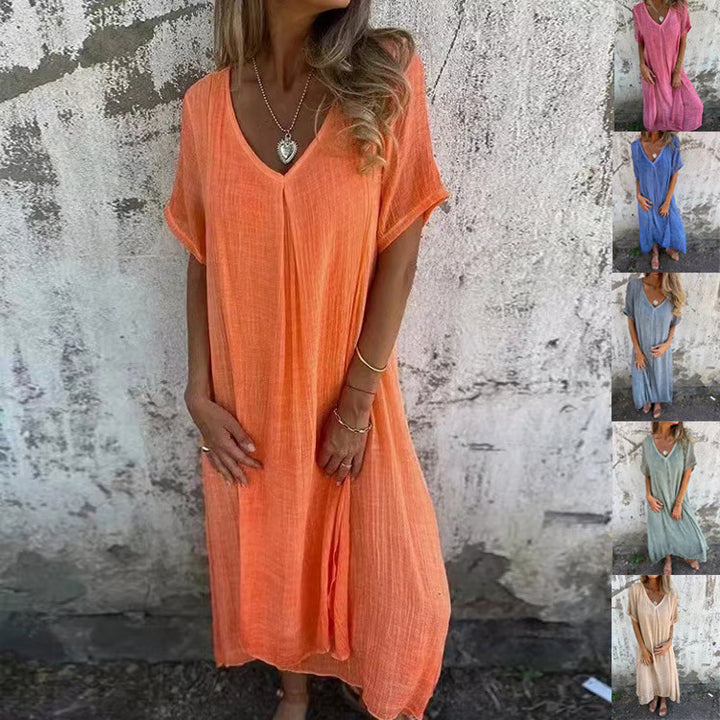 Séraphine™ | Robe Midi Ample Col V
