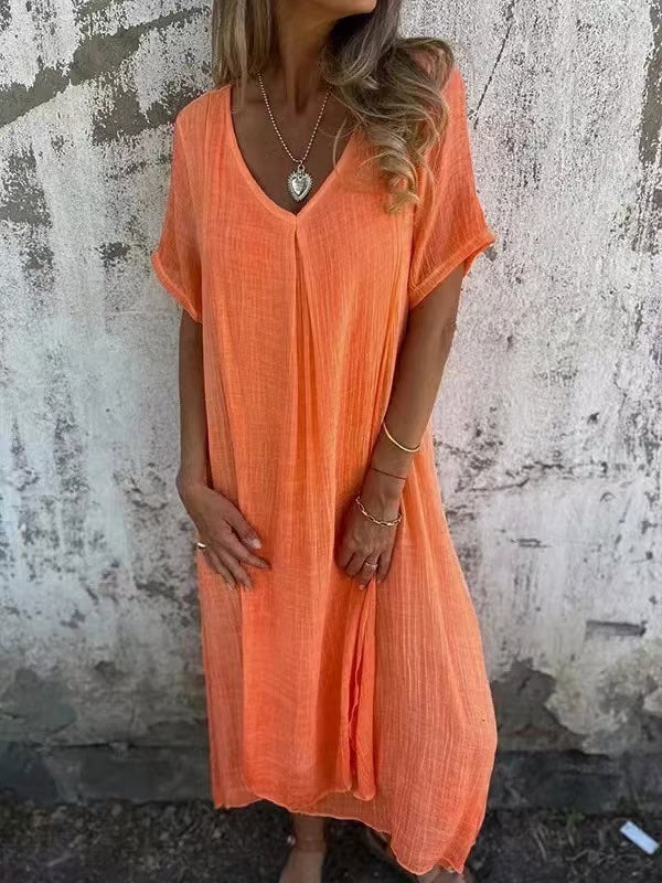 Séraphine™ | Robe Midi Ample Col V
