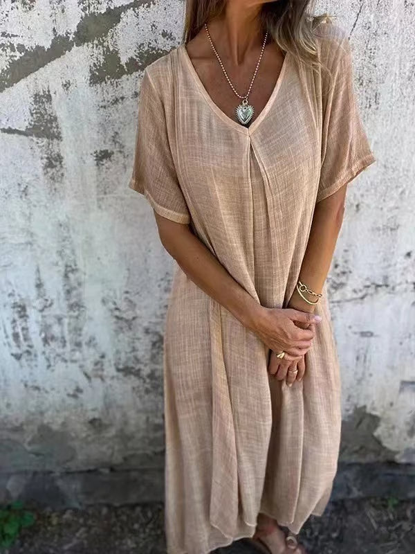 Séraphine™ | Robe Midi Ample Col V