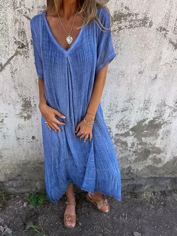 Séraphine™ | Robe Midi Ample Col V