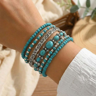 Mirella™ - Collection de Bracelets Boho avec Perles Turquoises