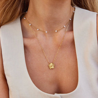 Collier en Perles d'Or Intemporel