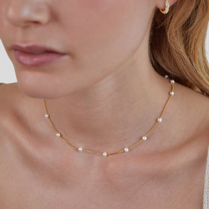 Collier en Perles d'Or Intemporel