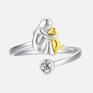 Bague en Argent Sterling 925 avec Zirconia – Ajustable & Fait Main