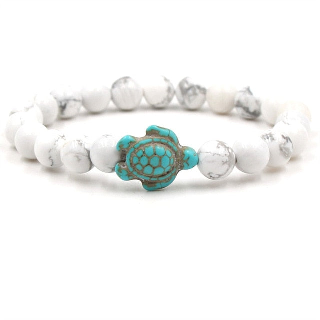 Bracelets en Perles de Pierre Naturelle Unique en Forme de Tortue