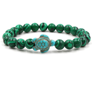Bracelets en Perles de Pierre Naturelle Unique en Forme de Tortue