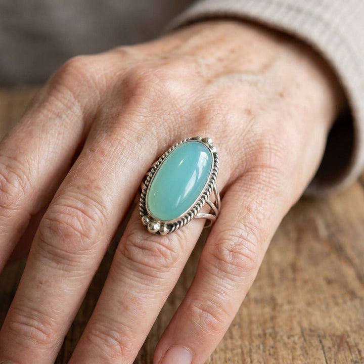 Noemi™ - Bague avec Turquoise et Bandeau Tressé
