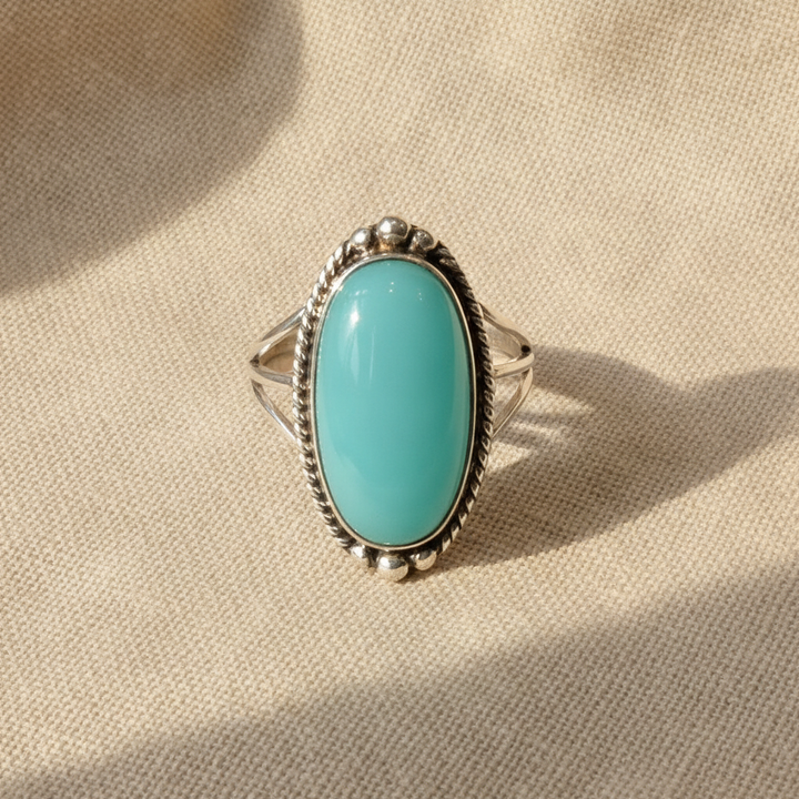 Noemi™ - Bague avec Turquoise et Bandeau Tressé